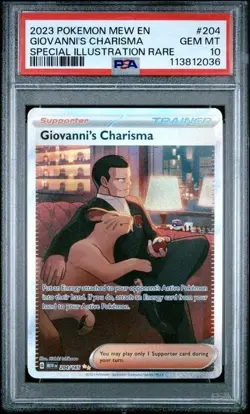 2023 POKEMON MEW EN-151 SPECIAL ILLUSTRATION RARE GIOVANNI'S CHARISMA PSA 10 - Image 1