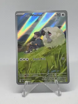 2025 Pokemon Journey Together Hop's Wooloo Illustration Rare 170/159 - Image 1