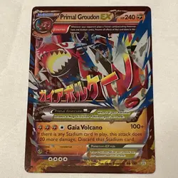 PRIMAL GROUDON EX 86/160 Holo Rare EX Primal Clash Pokemon NM - Image 1