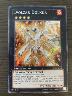 Yugioh! Evolzar Dolkka CT09-EN001 Secret Rare Limited Edition NM - Image 1