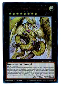 Yu-Gi-Oh! Divine Golden Shadow Dragon Dragluxion MZTM-EN014 Ultra Rare - Image 1