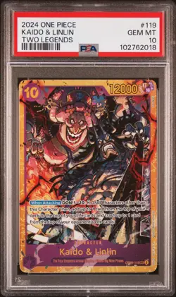 PSA 10 - 2024 ONE PIECE TWO LEGENDS 119 Kaido & Linlin SEC (English) - Image 1