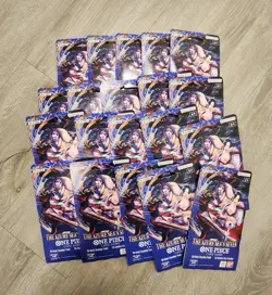 LOT of 20 OP-14 Sleeved Booster Packs Of One Piece TCG The Azure Sea's Seven - Image 1