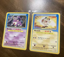 MEOWTH FUNSKOOL POKEMON CARD 2004 INDIA Rare Trading Card US Seller Rattata VTG - Image 1