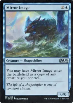 MTG 1x FOIL Mirror Image NM Core Set 2019 M19 Magic Card - Image 1