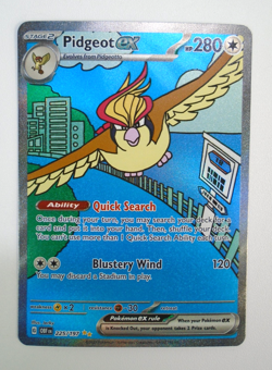 Pidgeot ex 225/197 Pokemon Special Illustration Rare SIR Obsidian Flames Card NM - Image 3