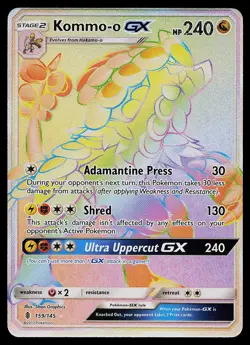 Pokemon Card - Kommo-o GX Guardians Rising 159/145 Secret Rare - Image 1