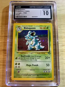 Pokemon Nidoqueen Jungle 7/64 Holo 1999 Pokemon Card CGC 10 Gem Mint - Image 1