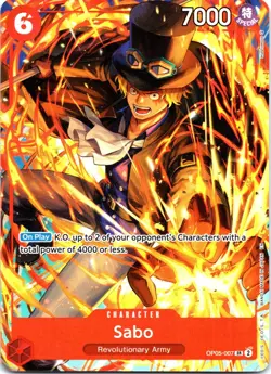 Sabo (Illustration Box Vol.5) SR One Piece Promotion Cards OP05-007 NM - Image 1