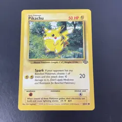 Pikachu 60/64 Jungle Regular Ken Sugimori Pokemon Card - Image 1