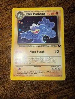 Pokemon Dark Machamp Holo Rare TCG Card 10/82 Unlimited - LP - Image 1