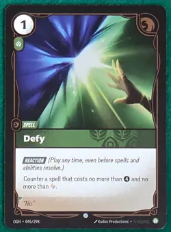 Defy (Foil) - Origins OGN #45 - Riftbound: League of Legends TCG Card - Image 1