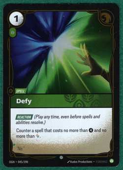 Defy (Foil) - Origins OGN #45 - Riftbound: League of Legends TCG Card - Image 2