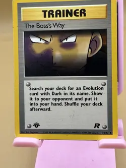 Pokemon 1st ed. 2000 Pokemon Team The Boss's Way 73/82 Team Rocket Pokemon Card - Image 1