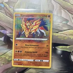 Pokemon TCG Zamazenta Holo Card Vivid Voltage 102/185 Amazing - Image 1