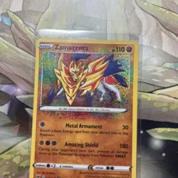 Pokemon TCG Zamazenta Holo Card Vivid Voltage 102/185 Amazing - Image 2