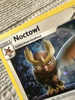 SWIRL HOLO Noctowl Holo Black Star Promo SWSH027 NM Pokemon Card - Image 4