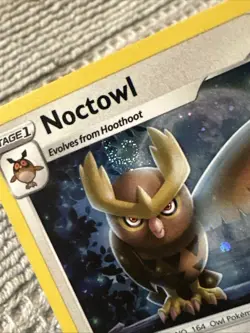SWIRL HOLO Noctowl Holo Black Star Promo SWSH027 NM Pokemon Card - Image 5