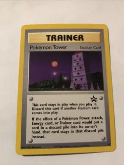 Pokemon Tower #42 Black Star Promo Trainer WOTC Pokemon Card NM - Image 1