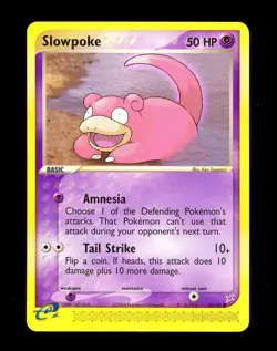 2004 Pokemon SLOWPOKE Ex Team Magma vs Team Aqua E-READER Non Holo Card 45/95 NM - Image 1