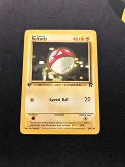 1st Edition Voltorb 69/82 LP -Vintage Pokemon Card- Team Rocket (5q) - Image 1