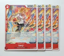 4 x Sanji ST21-003 LD01 Learn Together Strawhat Stamp One Piece TCG Card NM - Image 1