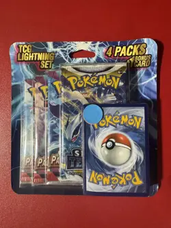 Pokemon TCG Lightning Set 4 Packs + 1 Bonus Card! Brand New/Sealed! ⭐ - Image 1