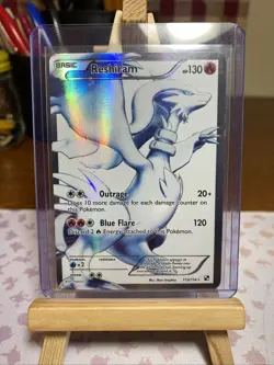 Pokemon TCG Reshiram Black&White Holo Full Art Ultra Rare Card 113/114 LP - Image 1