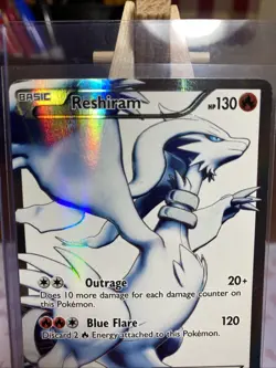 Pokemon TCG Reshiram Black&White Holo Full Art Ultra Rare Card 113/114 LP - Image 3