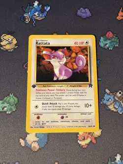 Pokemon Cards Rattata 66/82 Team Rocket FIRST EDITION WOTC - (LP) - Image 1