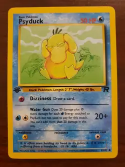 Pokemon TCG Psyduck Card 65/82 Team Rocket 1st Edition NM/LP + Free Shipping - Image 1