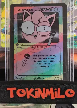 1st Edition Pokederp 2 Breakout Jiggles Holo- Jigglypuff 5/8 Custom Derpy Card - Image 1