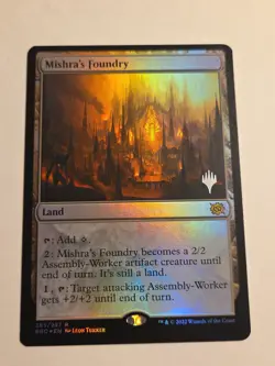 Mishra's Foundry FOIL X1 BRO MTG Brother's War Prerelease Stamp - Image 1