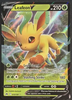 Leafeon V 013/159 - Ultra Rare Crown Zenith Pokemon TCG - LP Card - Image 1