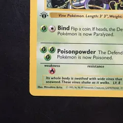 Pokemon Vintage 1st Edition Tangela 066/102 Base Set (Shadowless) Wotc 1999 - Image 5