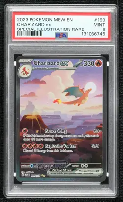 Charizard ex Special Illustration Rare Pokemon Scarlet & Violet 151 MEW PSA 9 - Image 1