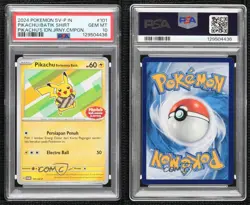 Pikachu in a Batik Shirt Indonesian Pokemon Scrlet & Violet (SV-P) PSA 10 GEM MT - Image 3
