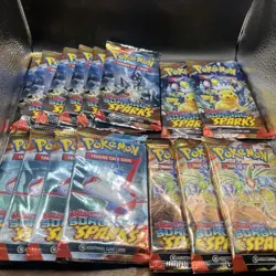 Pokemon TCG Scarlet & Violet Surging Sparks Booster Pack New / Sealed Lot (15) - Image 1