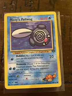 Pokemon TCG Misty's Poliwag Gym Challenge 89 Regular Unlimited Common VLP - Image 1