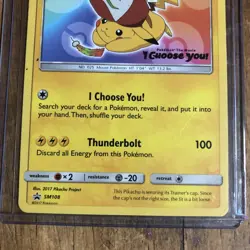 Pokemon - Black Star Promo - Ash's Pikachu - SM108 NM - Image 3