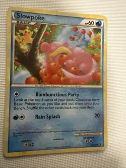Pokemon TCG Slowpoke Undaunted 66/90 Regular HP - Image 1