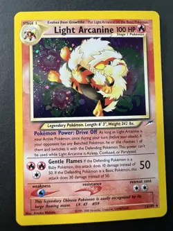 2002 Pokemon Light Arcanine Neo Destiny Holo 12/105 Unlimited - Image 1