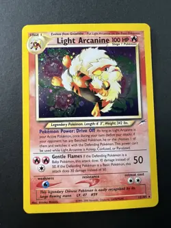 2002 Pokemon Light Arcanine Neo Destiny Holo 12/105 Unlimited - Image 2
