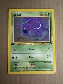 Pokemon - Team Rocket 1st Edition - Zubat 70/82 - LP/NM - Image 1