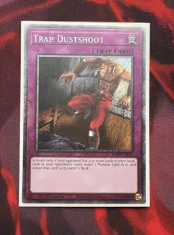 Yugioh! Trap Dustshoot (Platinum Secret Rare) RA04-EN121 1st Edition NM - Image 1