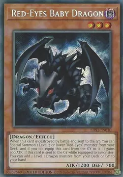 1x Red-Eyes Baby Dragon | LDS1-EN010 | SCR | Limited | NM | YuGiOh - Image 1