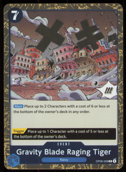 One Piece CCG Wings of the Captain Foil Rare OP06-058 Gravity Blade Raging Tiger - Image 1