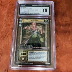 One Piece CCG Silver Rare Roronoa Zoro Passage to the Grand Line CGC 10 - Image 1