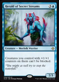 MTG - Herald of Secret Streams - Ixalan - Light Play - Normal - Image 1