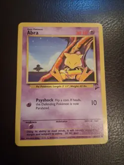 Pokemon TCG Abra Base Set 2, Card 65/130, Unlimited Common - Image 1